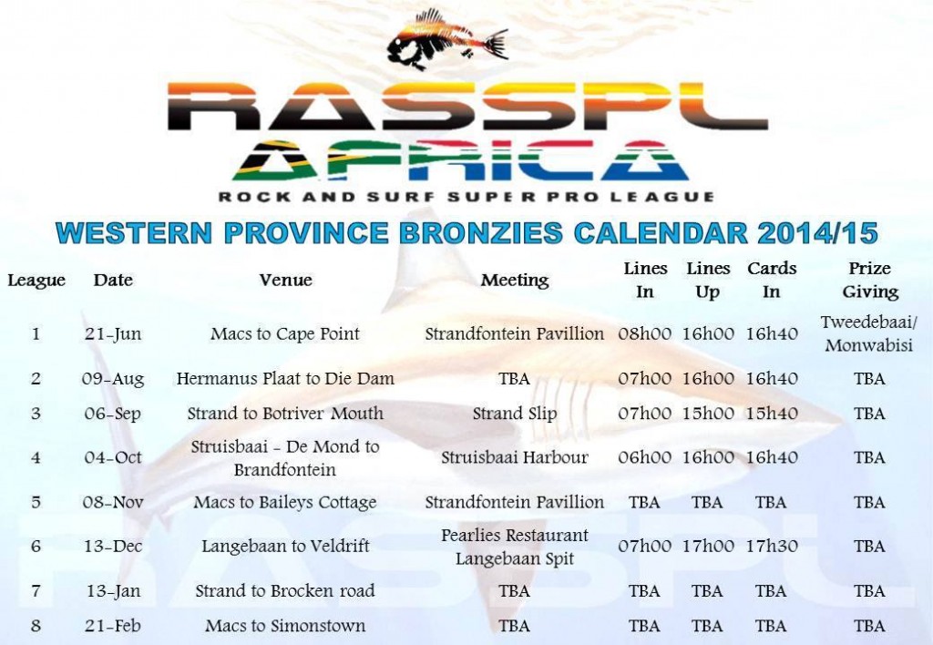 WP Bronzies Calendar